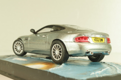 Aston Martin V12 Vanquish from movie "Die another day" 2002, silver, James Bond Modellauto Collection №2, Altaya 1:43