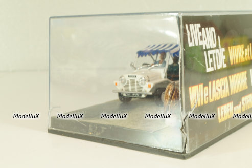 Mini Moke from movie "Live and let die" 1973, white, James Bond Modellauto Collection #24, Altaya 1:43
