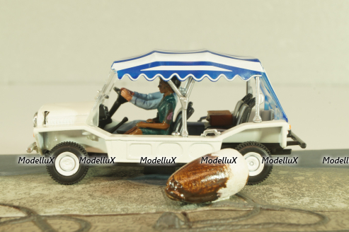Mini Moke from movie "Live and let die" 1973, white, James Bond Modellauto Collection #24, Altaya 1:43