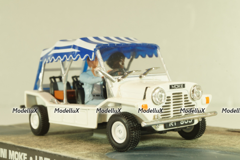 Mini Moke from movie "Live and let die" 1973, white, James Bond Modellauto Collection #24, Altaya 1:43