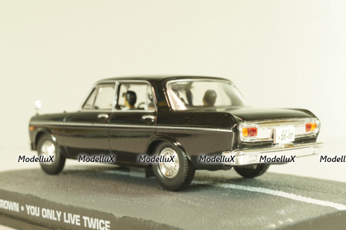 Toyota Crown from movie "You only live twice" 1967, black, James Bond Modellauto Collection #56, Altaya 1:43