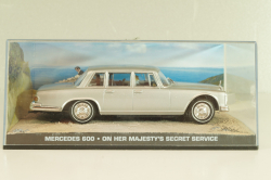 Mercedes-Benz 600 (W100) from movie "On her Majesty's secret service" 1969, silver, James Bond Modellauto Collection #32, Altaya 1:43