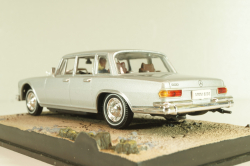 Mercedes-Benz 600 (W100) from movie "On her Majesty's secret service" 1969, silver, James Bond Modellauto Collection #32, Altaya 1:43