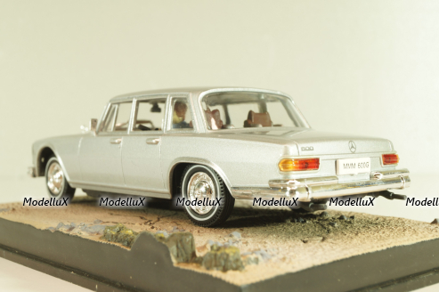 Mercedes-Benz 600 (W100) from movie "On her Majesty's secret service" 1969, silver, James Bond Modellauto Collection #32, Altaya 1:43