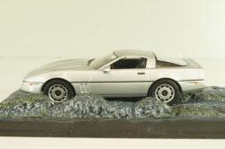 Chevrolet Corvette (C4) from movie "A view to a kill" 1985, silver, James Bond Modellauto Collection #37, Altaya 1:43