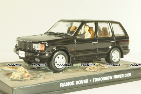 Range Rover (P38) from movie "Tomorrow never dies" 1997, black, James Bond Modellauto Collection #34, Altaya 1:43