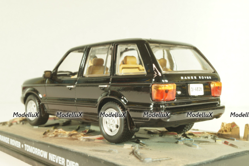 Range Rover (P38) from movie "Tomorrow never dies" 1997, black, James Bond Modellauto Collection #34, Altaya 1:43