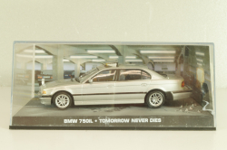 BMW 750iL (E38) from movie "Tomorrow never dies" 1997, silver, James Bond Modellauto Collection #15, Altaya 1:43