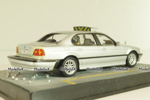 BMW 750iL (E38) from movie "Tomorrow never dies" 1997, silver, James Bond Modellauto Collection #15, Altaya 1:43