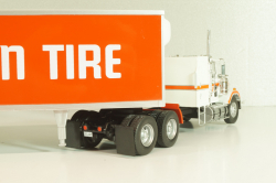 Chevrolet Bison with semi-trailer Canadian Tire, 1978, white/orange, American trucks, France №81, Altaya 1:43