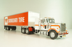 Chevrolet Bison with semi-trailer Canadian Tire, 1978, white/orange, American trucks, France №81, Altaya 1:43