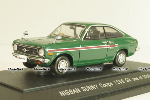 Nissan Sunny Coupe 1200 GX 1970, green, 176, EBBRO 1:43