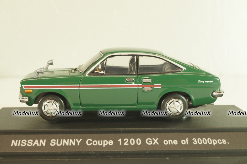 Nissan Sunny Coupe 1200 GX 1970, green, 176, EBBRO 1:43