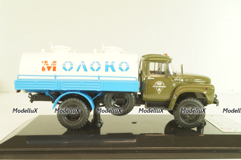 АЦПТ-4,1 автомобиль-цистерна "Молоко"  на шасси Зил-130 1986 г., хаки/берый, 113019, DiP Models 1:43