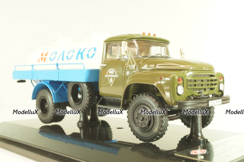 АЦПТ-4,1 автомобиль-цистерна "Молоко"  на шасси Зил-130 1986 г., хаки/берый, 113019, DiP Models 1:43