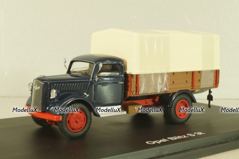 Opel Blitz S 3t 1937, truck, dark blue, 03061, Schuco 1:43