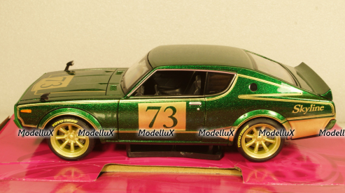 Nissan Skyline 2000 GTR #73 (KPGC110) 1973, green, 32539, Maisto 1:24
