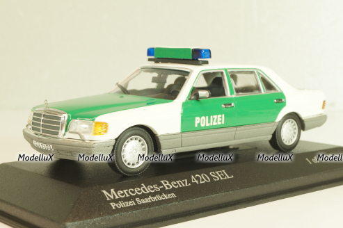 Mercedes-Benz 420 SEL (W126) Polizei 1979, 430039390, Minichamps1:43