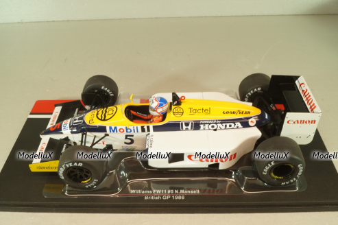 Williams FW11 Honda #5 winner British GP 1986 Nigel Mansell, Formula 1, MCG18627F, MCG 1:18