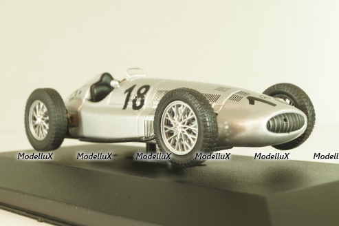 Mercedes W154 3-litre racibg car 1939, silver, MBOMS048, Altaya, Mercedes-Benz Offizielle Modell Sammlung #48, 1:43