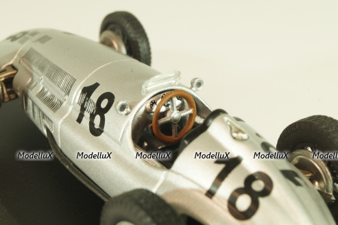 Mercedes W154 3-litre racibg car 1939, silver, MBOMS048, Altaya, Mercedes-Benz Offizielle Modell Sammlung #48, 1:43