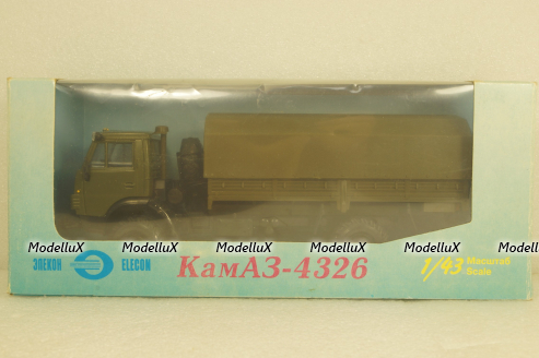 Камаз-4326, 4х4 поворотный мост хаки, Элекон 1:43