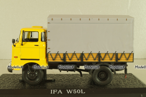 IFA W50L truck 1965, yellow/grey, 7167101, Atlas 1:43