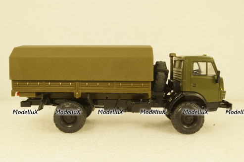 Камаз-4326, 4х4 поворотный мост хаки, Элекон 1:43