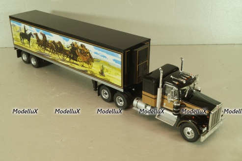 Kenworth W925 with semi-trailer "Smokey and the Bandit" 1977, black, W83431001, Werk83 1:43 Уценка!