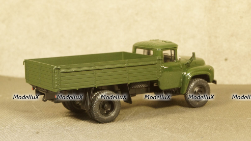 Камаз-53212 бортовой, на резине красный/серый, Арек 1:43