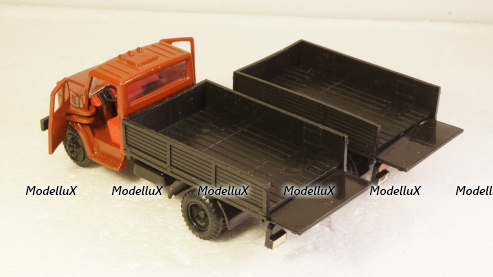 Зил-4331 бортовой с прицепом красный/черный, з-д Вега 1:43