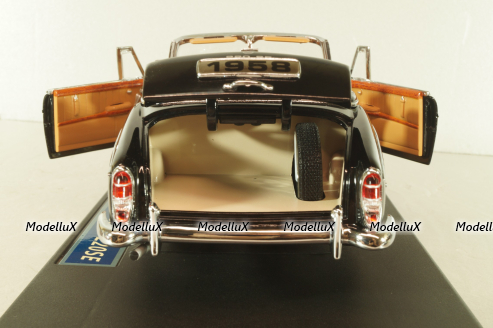 Mercedes-Benz 220 SE Cabriolet 1958, black, 3553, Sun Star 1:18