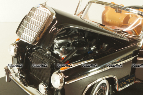 Mercedes-Benz 220 SE Cabriolet 1958, black, 3553, Sun Star 1:18
