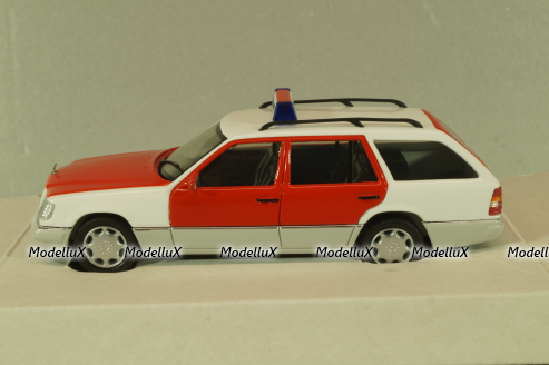Mercedes-Benz E 320 (S124) T-Modell Notarzt 1987, white/red, 70218, Herpa 1:43