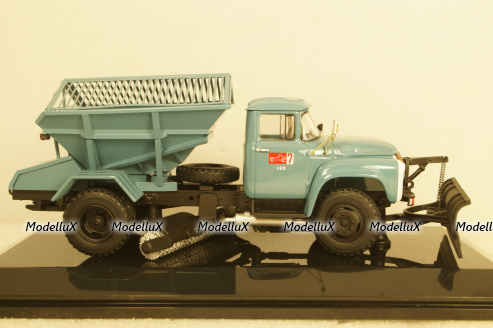 ПР-130 пескоразбрасыватель на шасси Зил-130 1968г, голубой, 113023, DiP Models 1:43