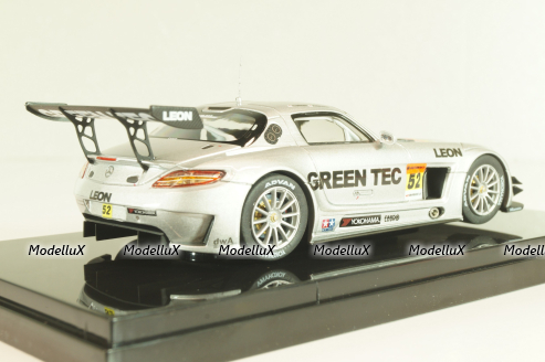 Mercedes-Benz SLS  SGT300 #52 "Green Tec", silver, 44747, EBBRO 1:43