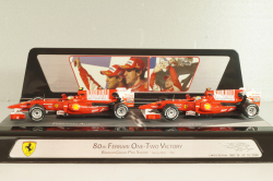 Ferrari F10 F.Alonso and F.Massa 2010 (80th Bahrain GP One-Two Victory 14.03.2010), set of two car, V7423, Hot Wheels 1:43