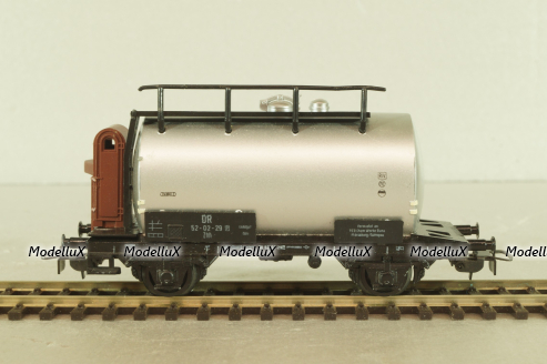 Вагон-цистерна, 2-х осный, DR, #52-02-29, silver, 5/6408-019, Piko 1:87 HO