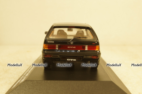 Honda Civic 1987 black, T9P-10004, Triple 9 1:43