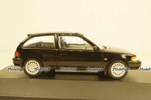 Honda Civic 1987 black, T9P-10004, Triple 9 1:43
