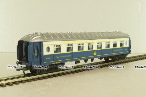 Вагон пассажирский Pullman 1-st classe, 4-х осный, DB, #90404, blue/white/silver, Lima 1:87 HO
