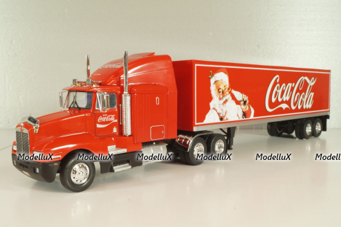 Kenworth T600 tractor with semi-trailer "Coca-Cola" 1986, red, W83431002, Werk83 1:43