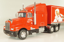 Kenworth T600 tractor with semi-trailer "Coca-Cola" 1986, red, W83431002, Werk83 1:43