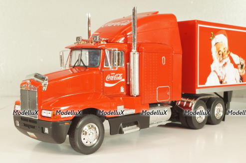 Kenworth T600 tractor with semi-trailer "Coca-Cola" 1986, red, W83431002, Werk83 1:43