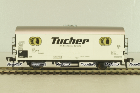 Вагон грузовой, закрытый beer "Tucher", 2--х осный DB, эпоха III, белый, HO, 5026, Fleischmann H0 1:87