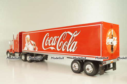 Kenworth T600 tractor with semi-trailer "Coca-Cola" 1986, red, W83431002, Werk83 1:43