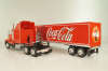 Kenworth T600 tractor with semi-trailer "Coca-Cola" 1986, red, W83431002, Werk83 1:43