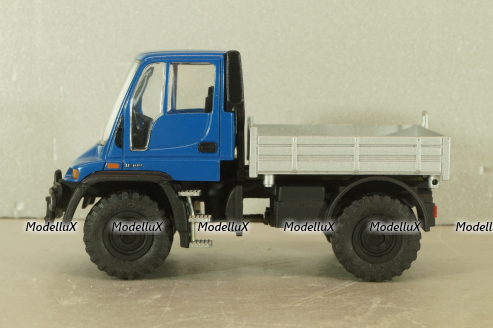 Mercedes Unimog U400, blue/silver, фурнитура в комплекте, B66000384, (#465) NZG 1:43