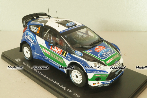 Ford Fiesta RS WRC #3 Rally Wales GB 2012, Latvala/Anttila, G113U019, WRC Collection #63, Hachette 1:24