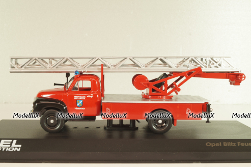Opel Blitz 1.75t Feuerwehr drehleiter Sinsheim DL18 1952,  OPC007, Opel Collection #7 1:43